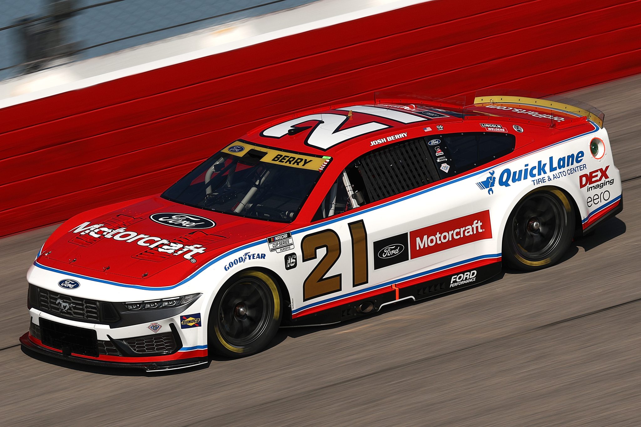 DARLINGTON, SOUTH CAROLINA - AUGUST 30: Josh Berry, driver of the #21 Motorcraft/Quick Lane Ford, drives during practice for the NASCAR Cup Series Cook Out Southern 500 at Darlington Raceway on August 30, 2025 in Darlington, South Carolina. (Photo by Jared C. Tilton/Getty Images) | Getty Images