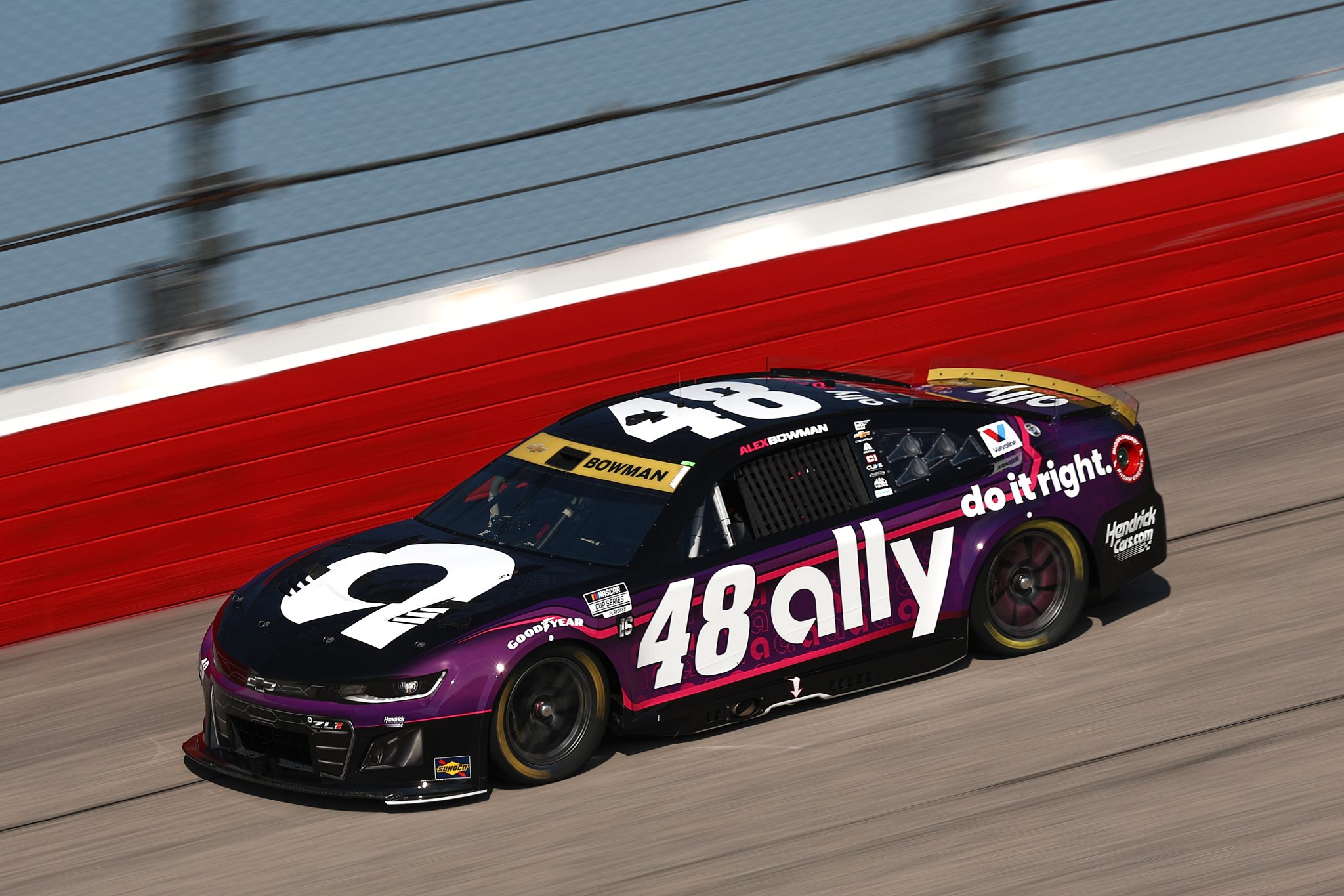 DARLINGTON, SOUTH CAROLINA - AUGUST 30: Alex Bowman, driver of the #48 Ally Chevrolet, drives during practice for the NASCAR Cup Series Cook Out Southern 500 at Darlington Raceway on August 30, 2025 in Darlington, South Carolina. (Photo by Jared C. Tilton/Getty Images) | Getty Images