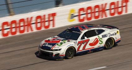 DARLINGTON, SOUTH CAROLINA - AUGUST 30: Carson Hocevar, driver of the #77 Chili's Ride the 'Dente Chevrolet, drives during practice for the NASCAR Cup Series Cook Out Southern 500 at Darlington Raceway on August 30, 2025 in Darlington, South Carolina. (Photo by Jared C. Tilton/Getty Images) | Getty Images