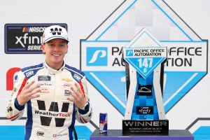 PORTLAND, OREGON - AUGUST 30: Connor Zilisch, driver of the #88 WeatherTech Chevrolet, celebrates in victory lane after winning the NASCAR Xfinity Series Pacific Office Automation 147 at Portland International Raceway on August 30, 2025 in Portland, Oregon. (Photo by David Jensen/Getty Images) | Getty Images