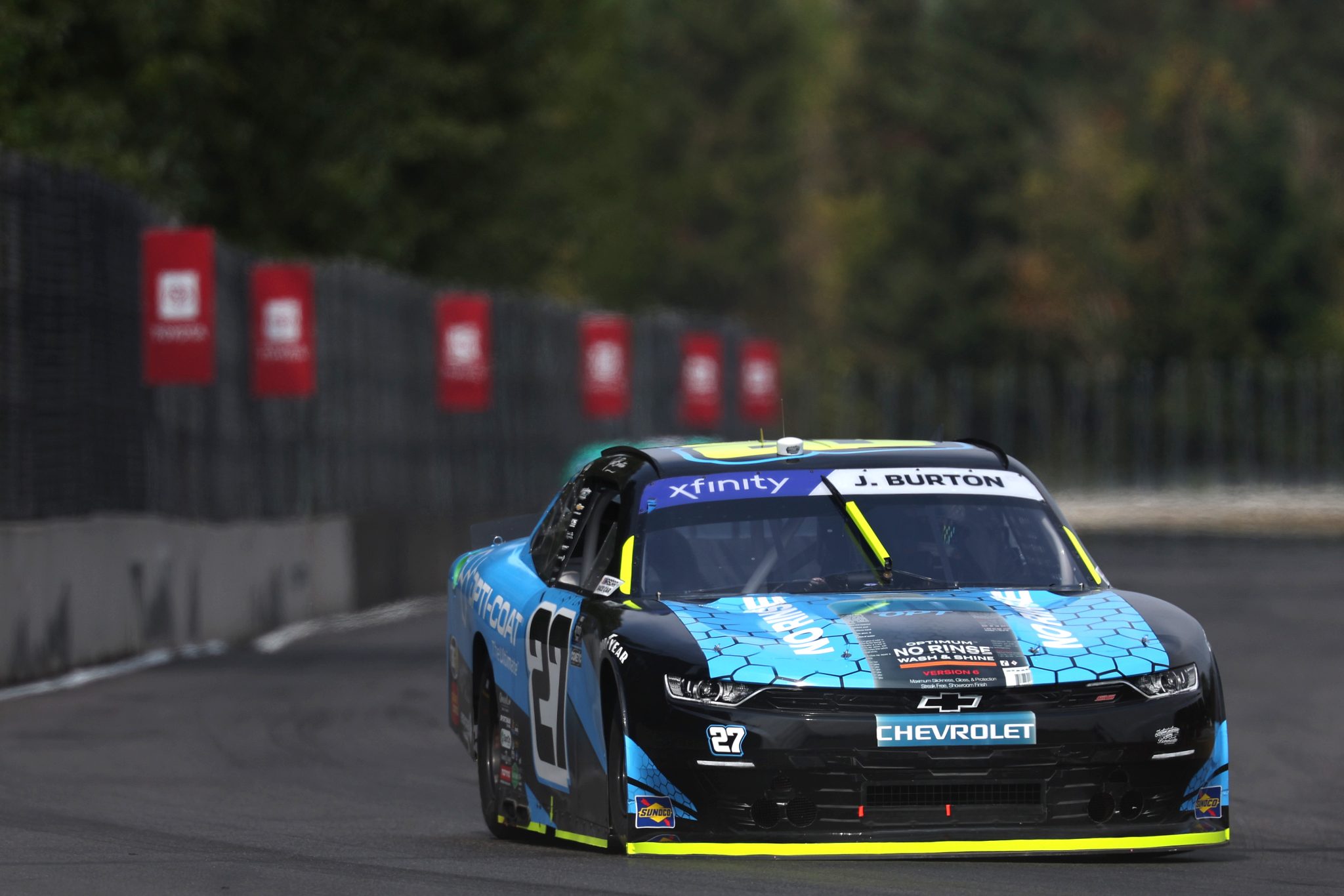 PORTLAND, OREGON - AUGUST 30: Jeb Burton, driver of the #27 Opti-Coat Chevrolet, drives during practice for the NASCAR Xfinity Series Pacific Office Automation 147 at Portland International Raceway on August 30, 2025 in Portland, Oregon. (Photo by David Jensen/Getty Images) | Getty Images