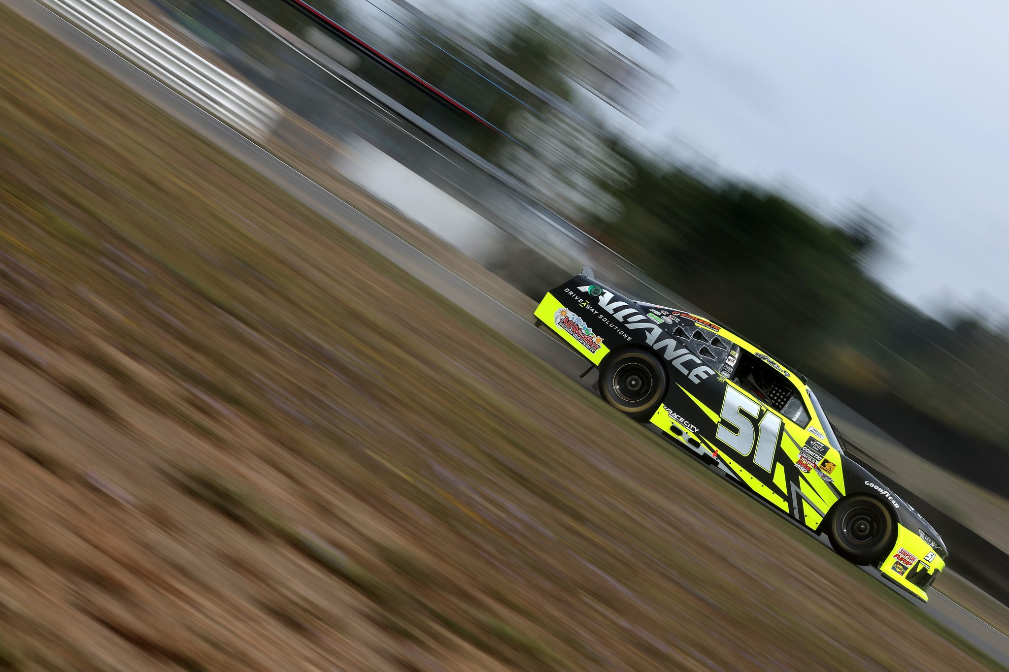 PORTLAND, OREGON - AUGUST 30: Jeremy Clements, driver of the #51 Alliance Driveway Solutions Chevrolet, drives during practice for the NASCAR Xfinity Series Pacific Office Automation 147 at Portland International Raceway on August 30, 2025 in Portland, Oregon. (Photo by David Jensen/Getty Images) | Getty Images