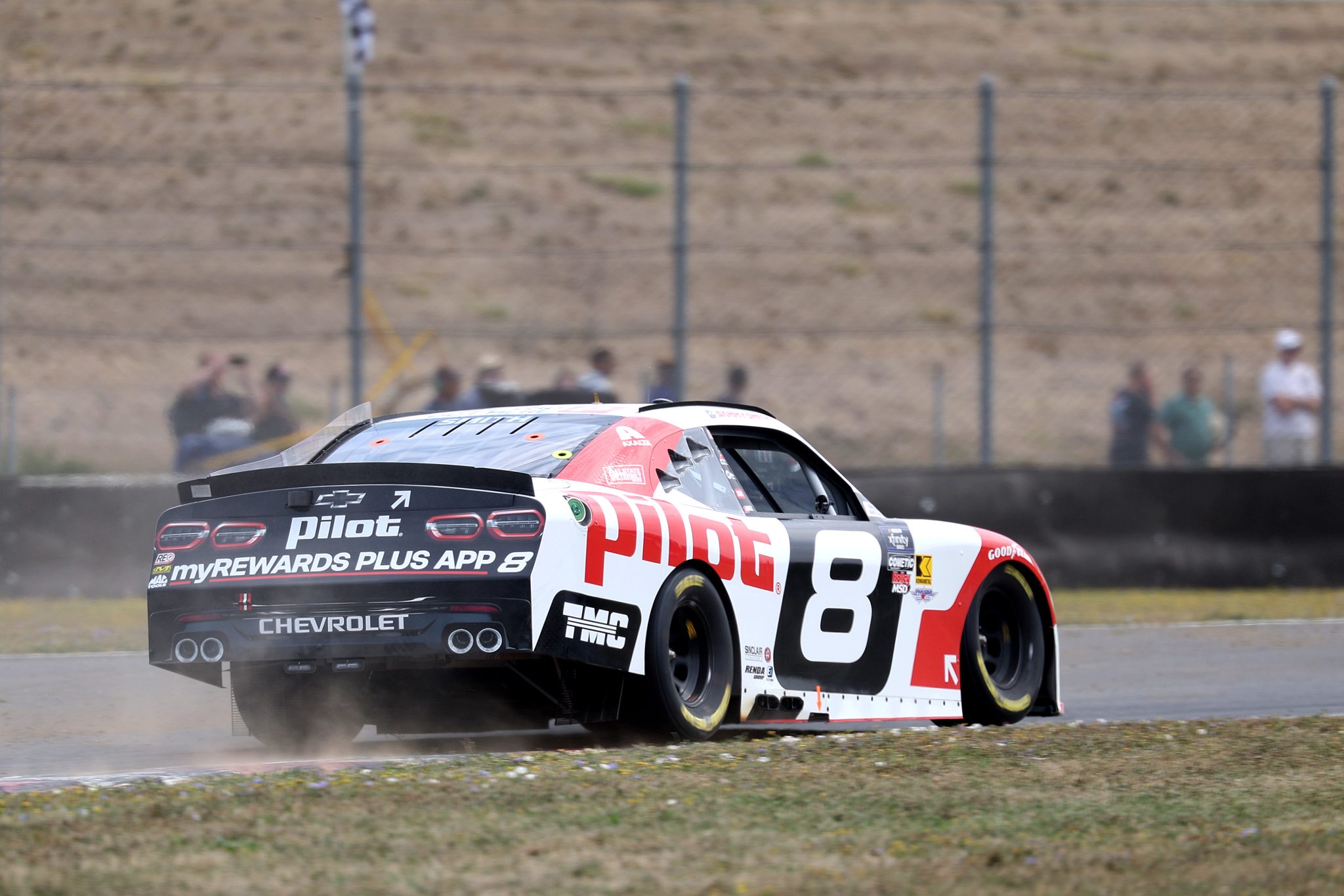 PORTLAND, OREGON - AUGUST 30: Sammy Smith, driver of the #8 Pilot Chevrolet, drives during practice for the NASCAR Xfinity Series Pacific Office Automation 147 at Portland International Raceway on August 30, 2025 in Portland, Oregon. (Photo by David Jensen/Getty Images) | Getty Images