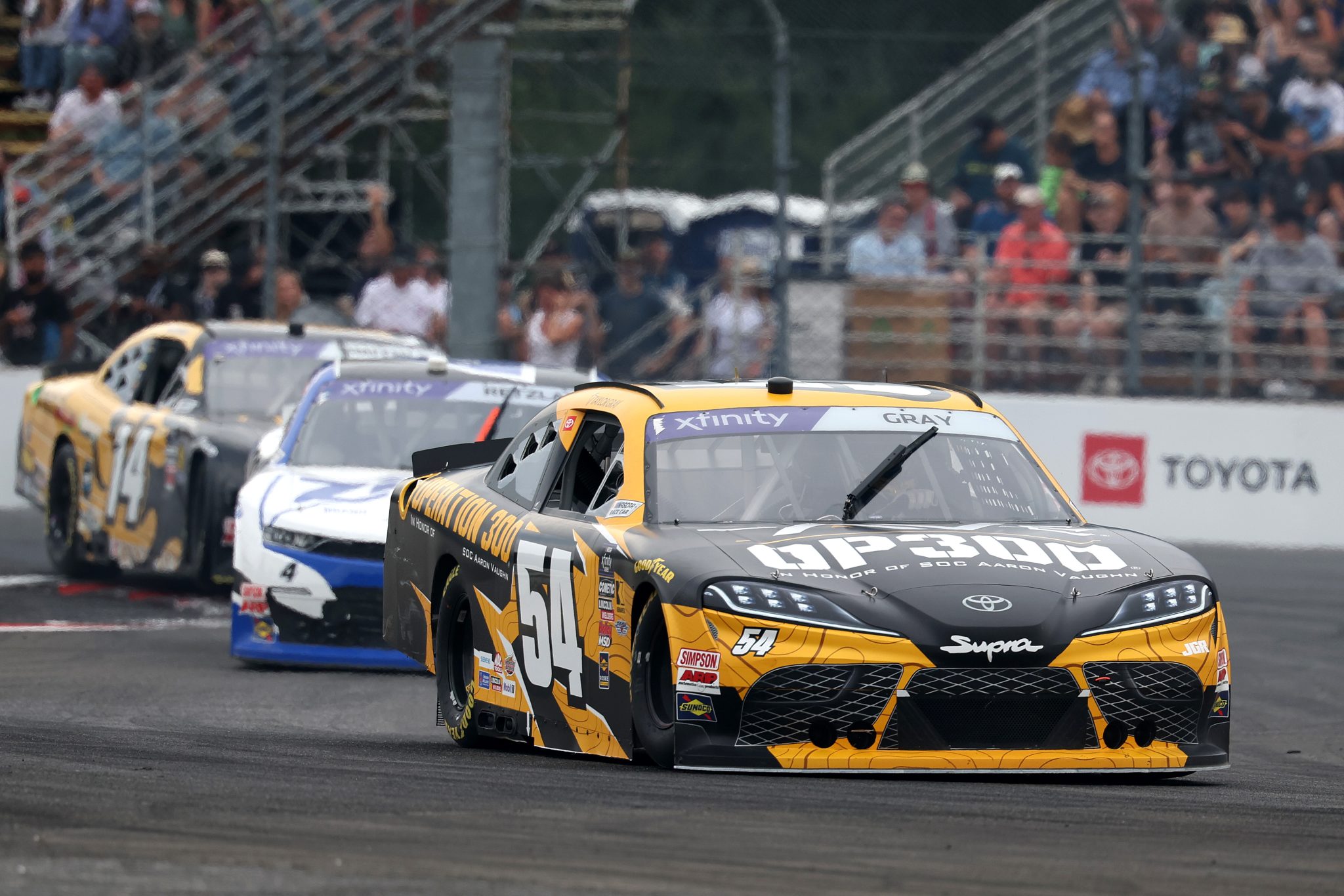 PORTLAND, OREGON - AUGUST 30: Taylor Gray, driver of the #54 Operation 300 Toyota, drives during the NASCAR Xfinity Series Pacific Office Automation 147 at Portland International Raceway on August 30, 2025 in Portland, Oregon. (Photo by David Jensen/Getty Images) | Getty Images