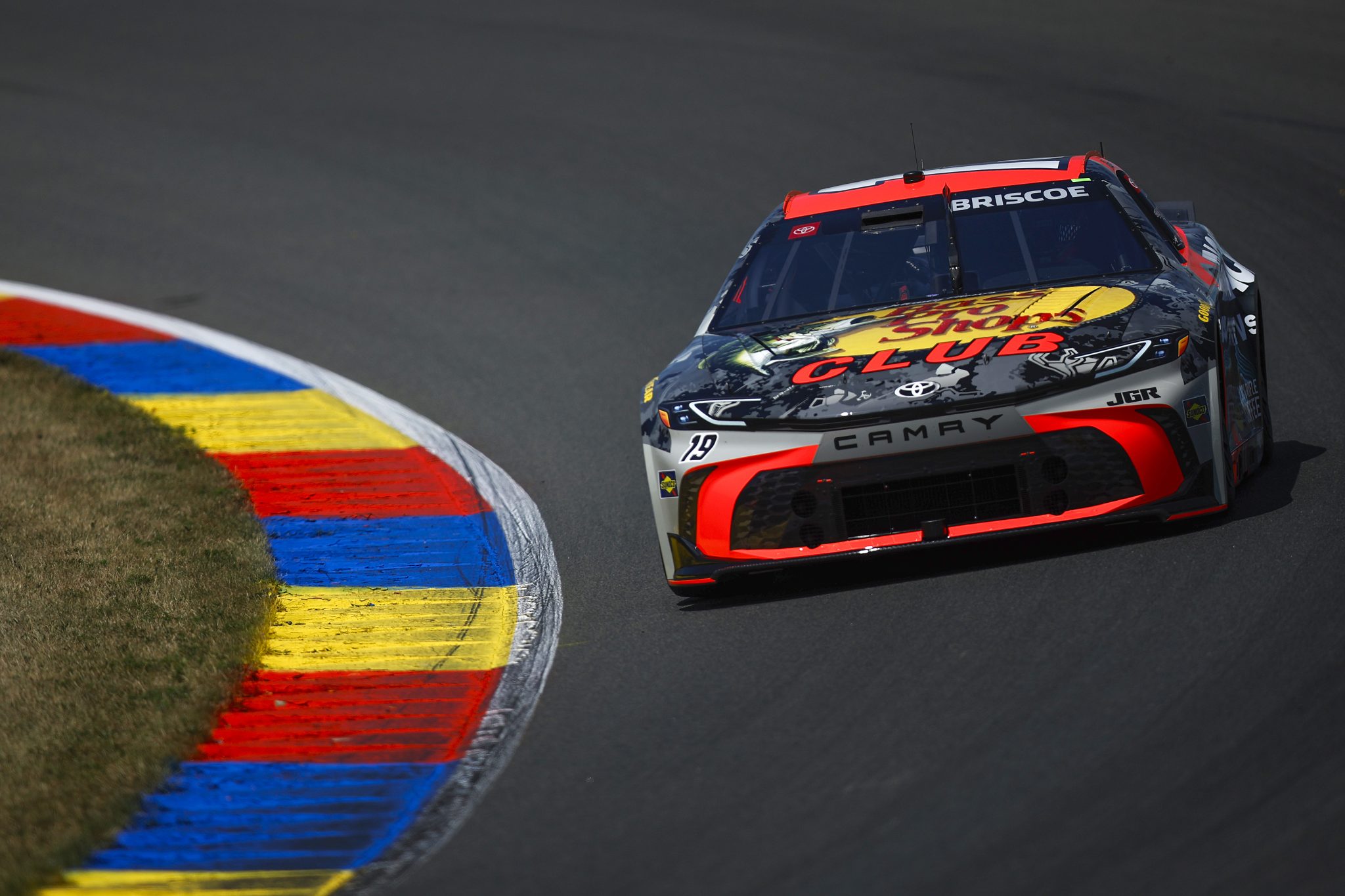 WATKINS GLEN, NEW YORK - AUGUST 09: Chase Briscoe, driver of the #19 Bass Pro Shops Toyota, drives during practice for the NASCAR Cup Series Go Bowling at The Glen at Watkins Glen International on August 09, 2025 in Watkins Glen, New York. (Photo by Sean Gardner/Getty Images) | Getty Images