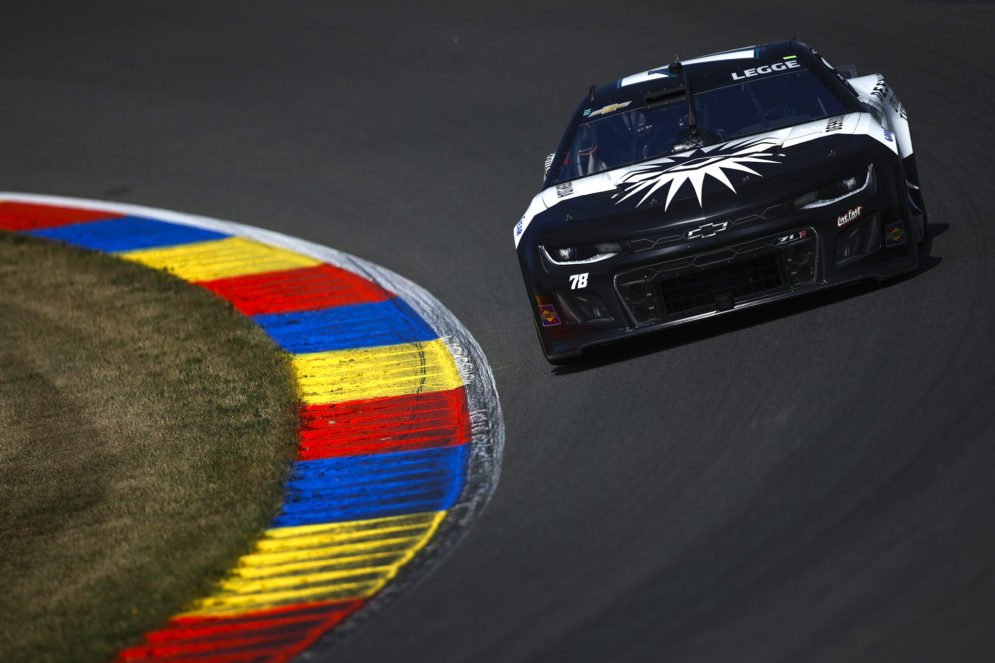 WATKINS GLEN, NEW YORK - AUGUST 09: Katherine Legge, driver of the #78 Desnuda Chevrolet, drives during practice for the NASCAR Cup Series Go Bowling at The Glen at Watkins Glen International on August 09, 2025 in Watkins Glen, New York. (Photo by Sean Gardner/Getty Images) | Getty Images
