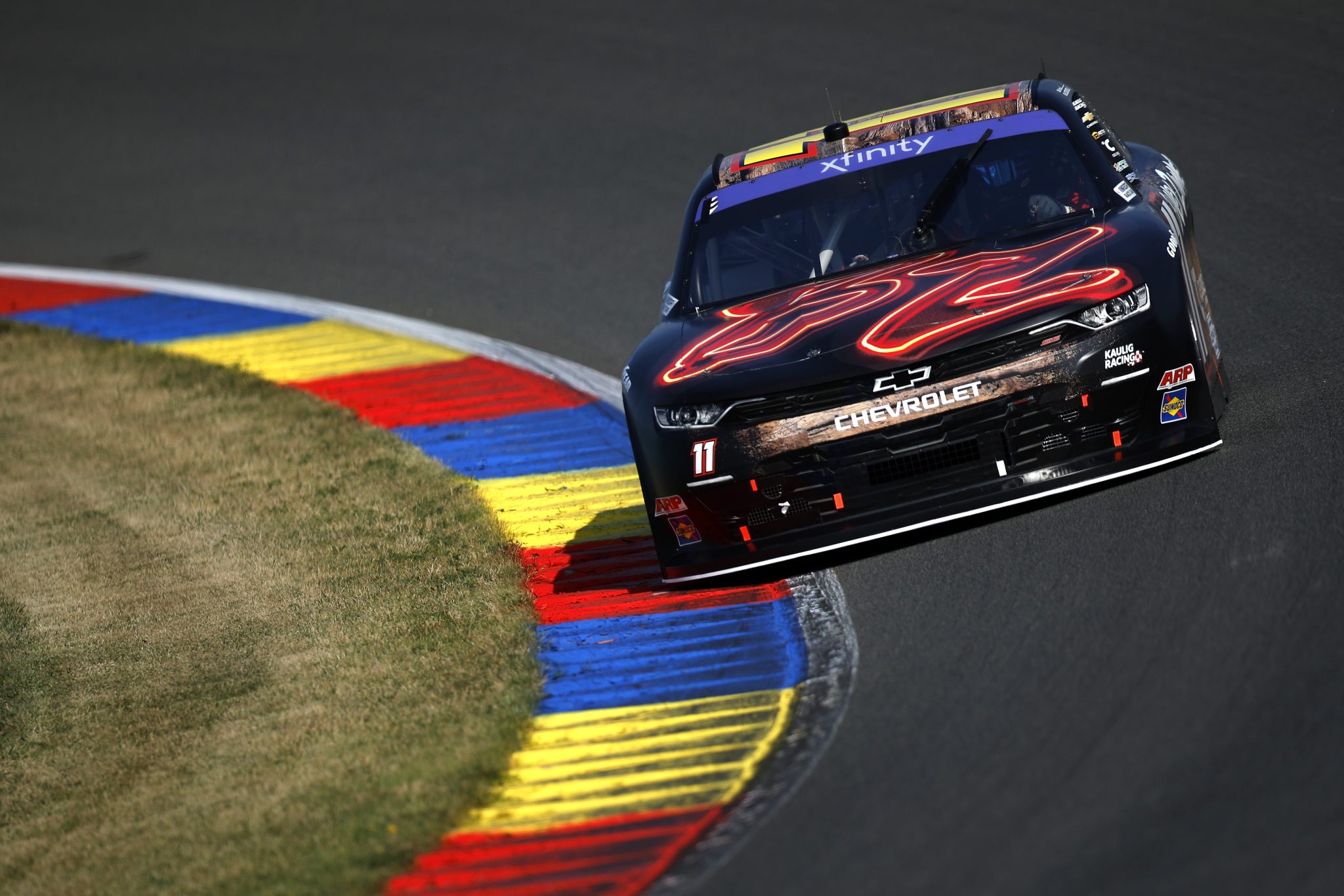 WATKINS GLEN, NEW YORK - AUGUST 09: Michael McDowell(, driver of the #11 Different Night Same Rodeo Chevrolet, during practice for the NASCAR Xfinity Series Mission 200 at The Glen at Watkins Glen International on August 09, 2025 in Watkins Glen, New York. (Photo by Sean Gardner/Getty Images) | Getty Images