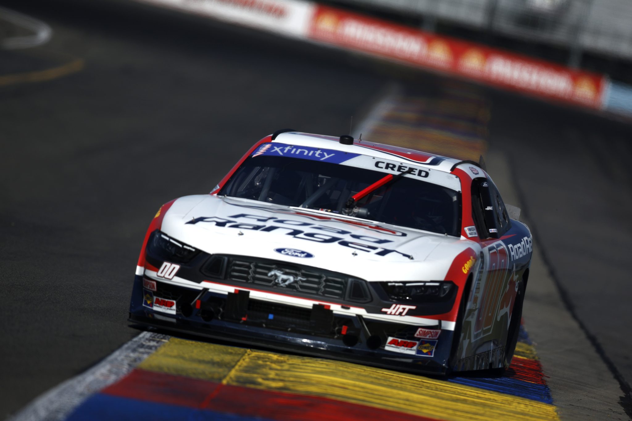 WATKINS GLEN, NEW YORK - AUGUST 09: Sheldon Creed, driver of the #00 Road Ranger Ford, drives during practice for the NASCAR Xfinity Series Mission 200 at The Glen at Watkins Glen International on August 09, 2025 in Watkins Glen, New York. (Photo by Sean Gardner/Getty Images) | Getty Images