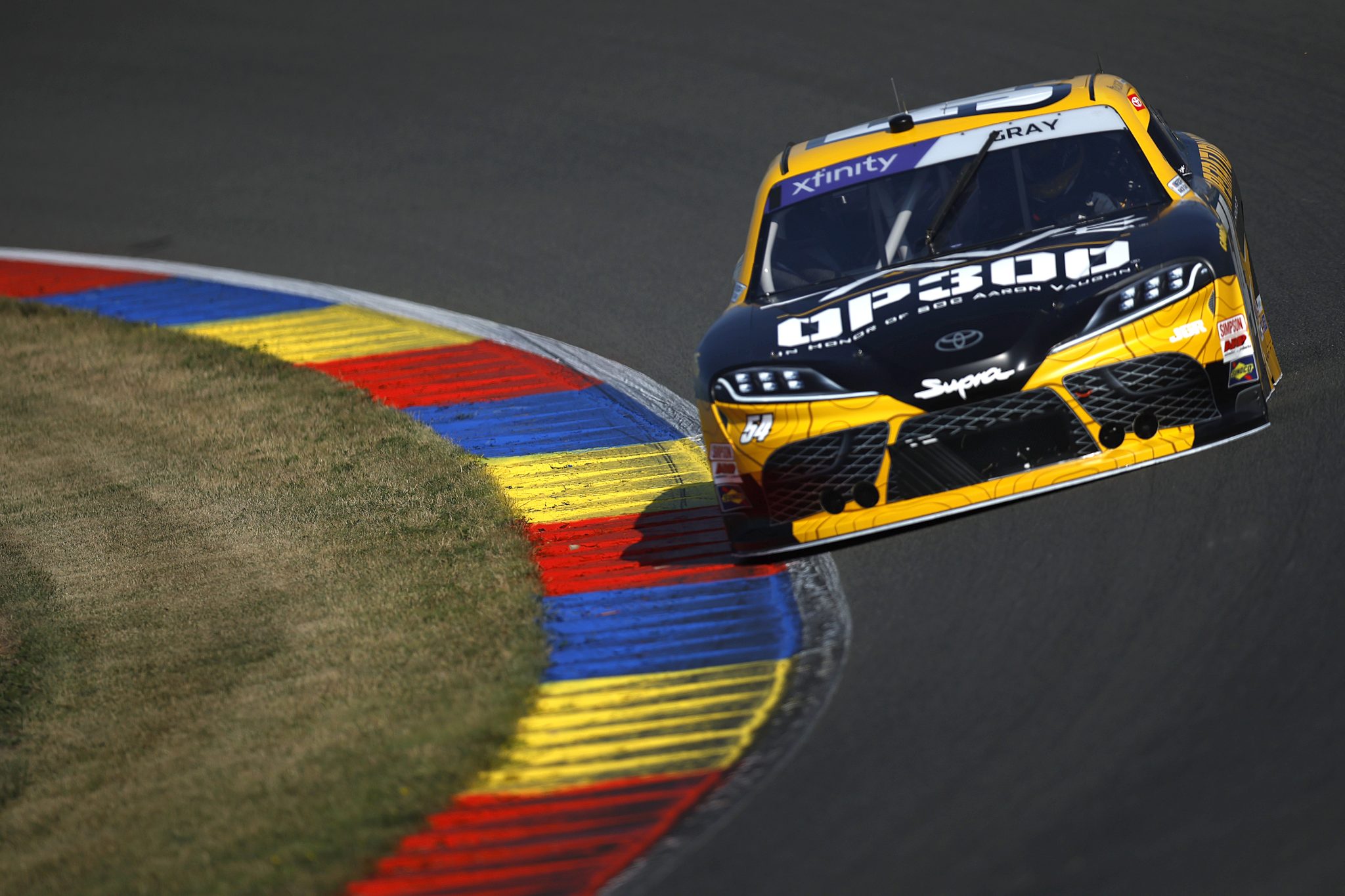 WATKINS GLEN, NEW YORK - AUGUST 09: Taylor Gray #, driver of the #54 Operation 300 Toyota, drives during practice for the NASCAR Xfinity Series Mission 200 at The Glen at Watkins Glen International on August 09, 2025 in Watkins Glen, New York. (Photo by Sean Gardner/Getty Images) | Getty Images
