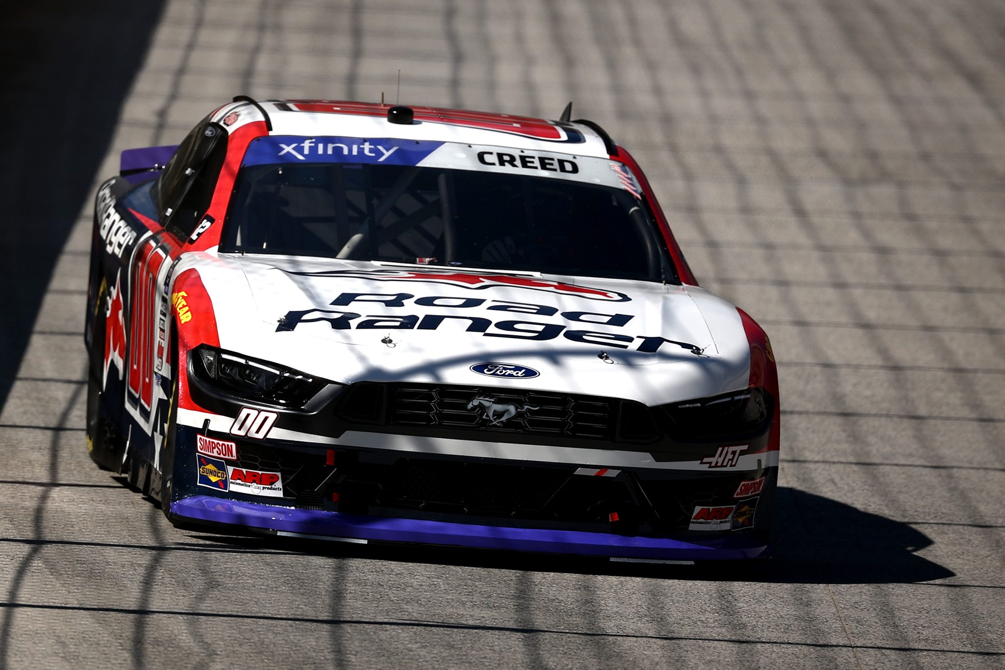 BRISTOL, TENNESSEE - SEPTEMBER 12: Sheldon Creed, driver of the #00 Road Ranger Ford, drives during practice for the NASCAR Xfinity Series Food City 300 at Bristol Motor Speedway on September 12, 2025 in Bristol, Tennessee. (Photo by Jared C. Tilton/Getty Images) | Getty Images