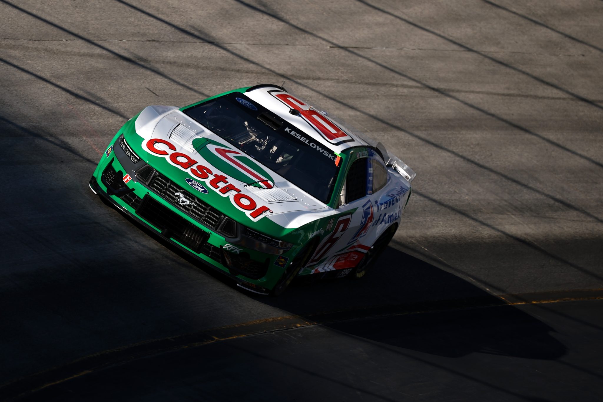 BRISTOL, TENNESSEE - SEPTEMBER 12: Brad Keselowski, driver of the #6 Castrol/Travel Centers of America Ford, drives during practice for the NASCAR Cup Series Bass Pro Shops Night Race at Bristol Motor Speedway on September 12, 2025 in Bristol, Tennessee. (Photo by Jared C. Tilton/Getty Images) | Getty Images