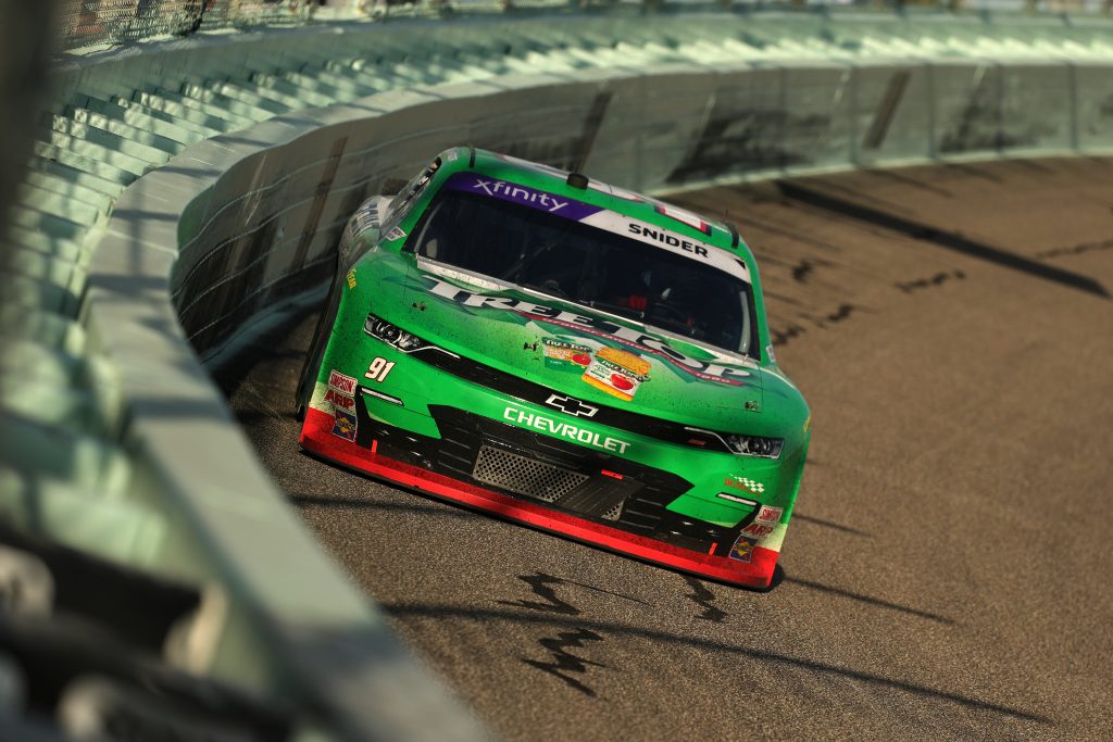 HOMESTEAD, FLORIDA - MARCH 22: Myatt Snider, driver of the #91 Tree Top Chevrolet, drives during the NASCAR Xfinity Series Hard Rock Bet 300 at Homestead-Miami Speedway on March 22, 2025 in Homestead, Florida. (Photo by Chris Graythen/Getty Images) | Getty Images