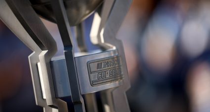 DARLINGTON, SOUTH CAROLINA - AUGUST 31: A detail view of the Bill France NASCAR Cup Series Championship trophy onstage during pre-race ceremonies prior to the NASCAR Cup Series Cook Out Southern 500 at Darlington Raceway on August 31, 2025 in Darlington, South Carolina. (Photo by Jared C. Tilton/Getty Images) | Getty Images