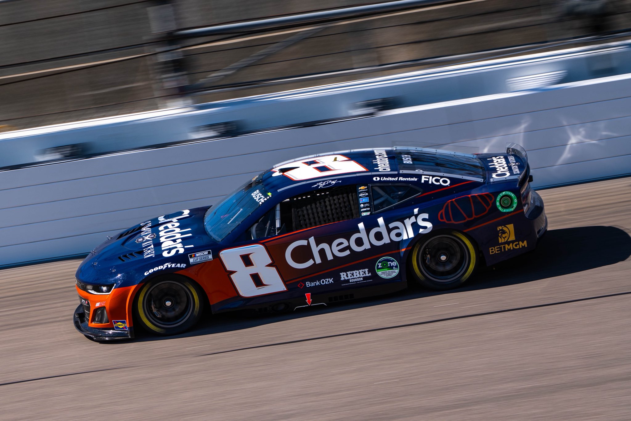 KANSAS CITY, KANSAS - SEPTEMBER 27: Kyle Busch, driver of the #8 Cheddar's Chevrolet, drives in preparation for for the NASCAR Cup Series Hollywood Casino 400 Presented by ESPN BET at Kansas Speedway on September 27, 2025 in Kansas City, Kansas. (Photo from Richard Childress Racing)