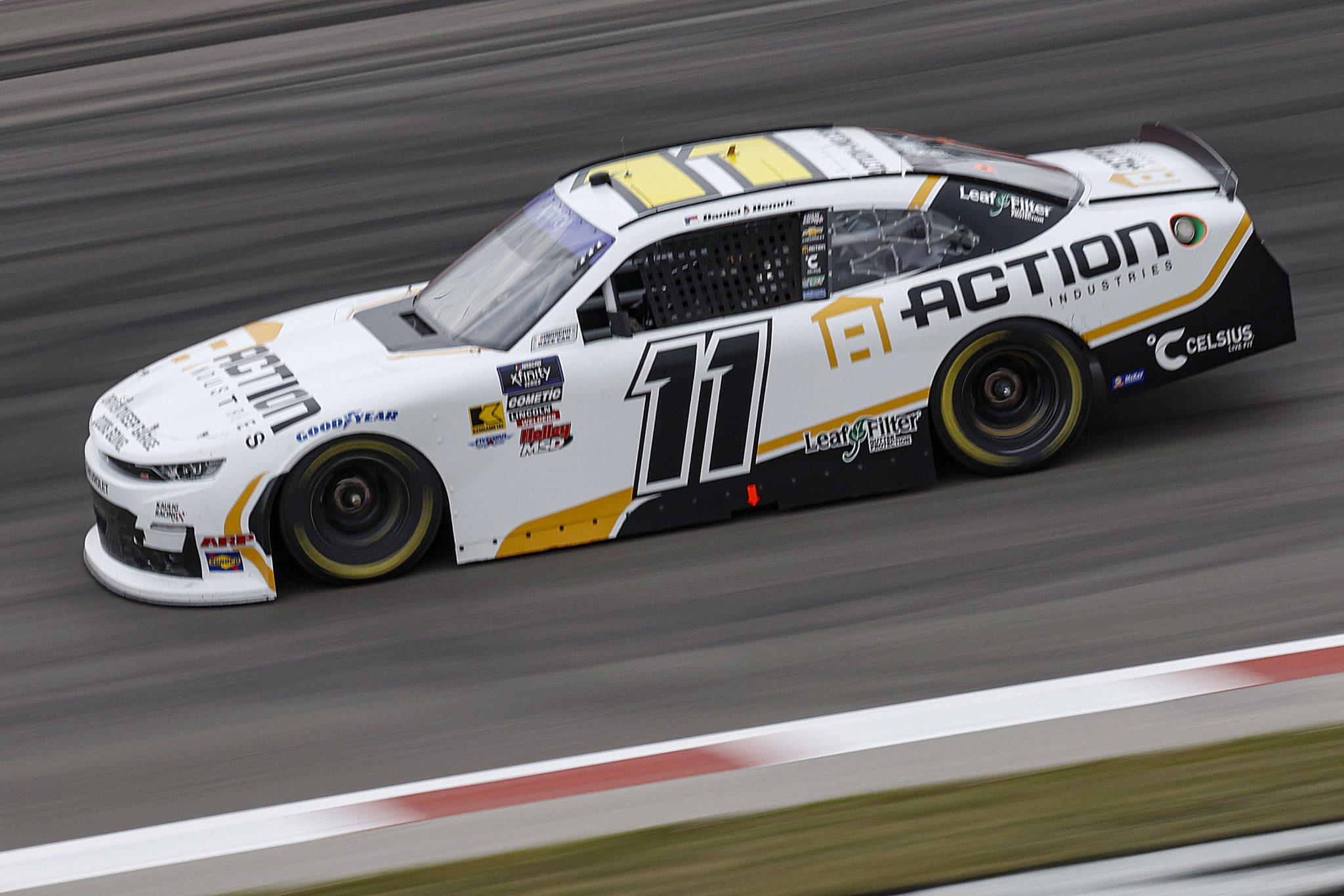 MADISON, ILLINOIS - SEPTEMBER 05: Daniel Hemric, driver of the #11 Action Industries Chevrolet, drives during practice for the NASCAR Xfinity Series Nu Way 200 Sauced by Blues Hog at WWT Raceway on September 05, 2025 in Madison, Illinois. (Photo by Sean Gardner/Getty Images) | Getty Images