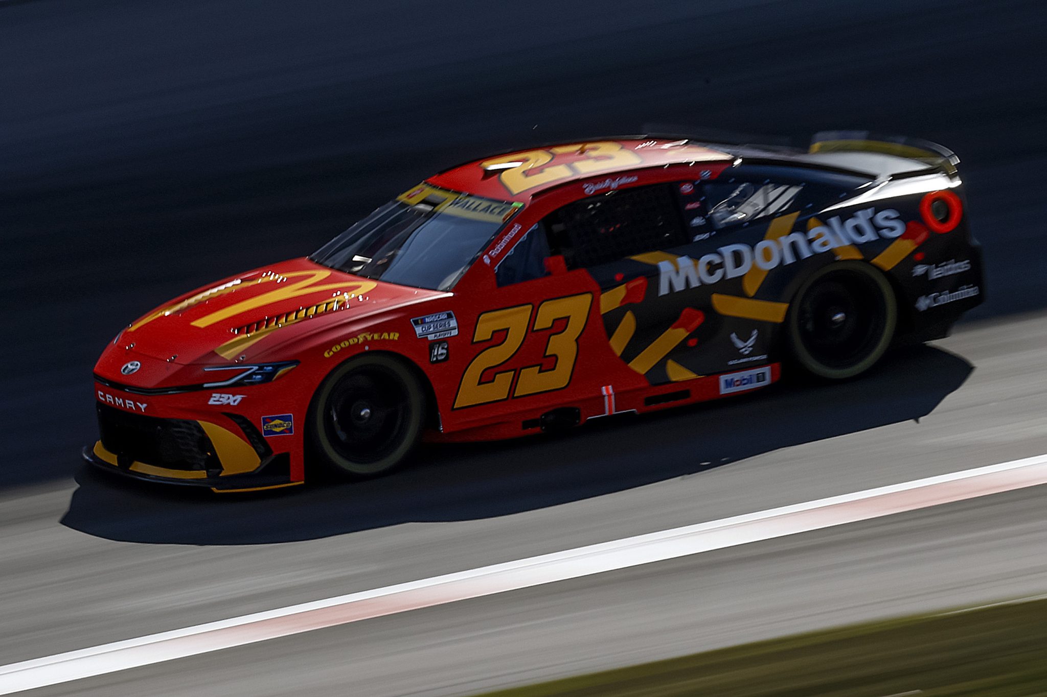 MADISON, ILLINOIS - SEPTEMBER 06: Bubba Wallace, driver of the #23 McDonald's Toyota, drives during practice for the NASCAR Cup Series Enjoy Illinois 300 at WWT Raceway on September 06, 2025 in Madison, Illinois. (Photo by Sean Gardner/Getty Images) | Getty Images