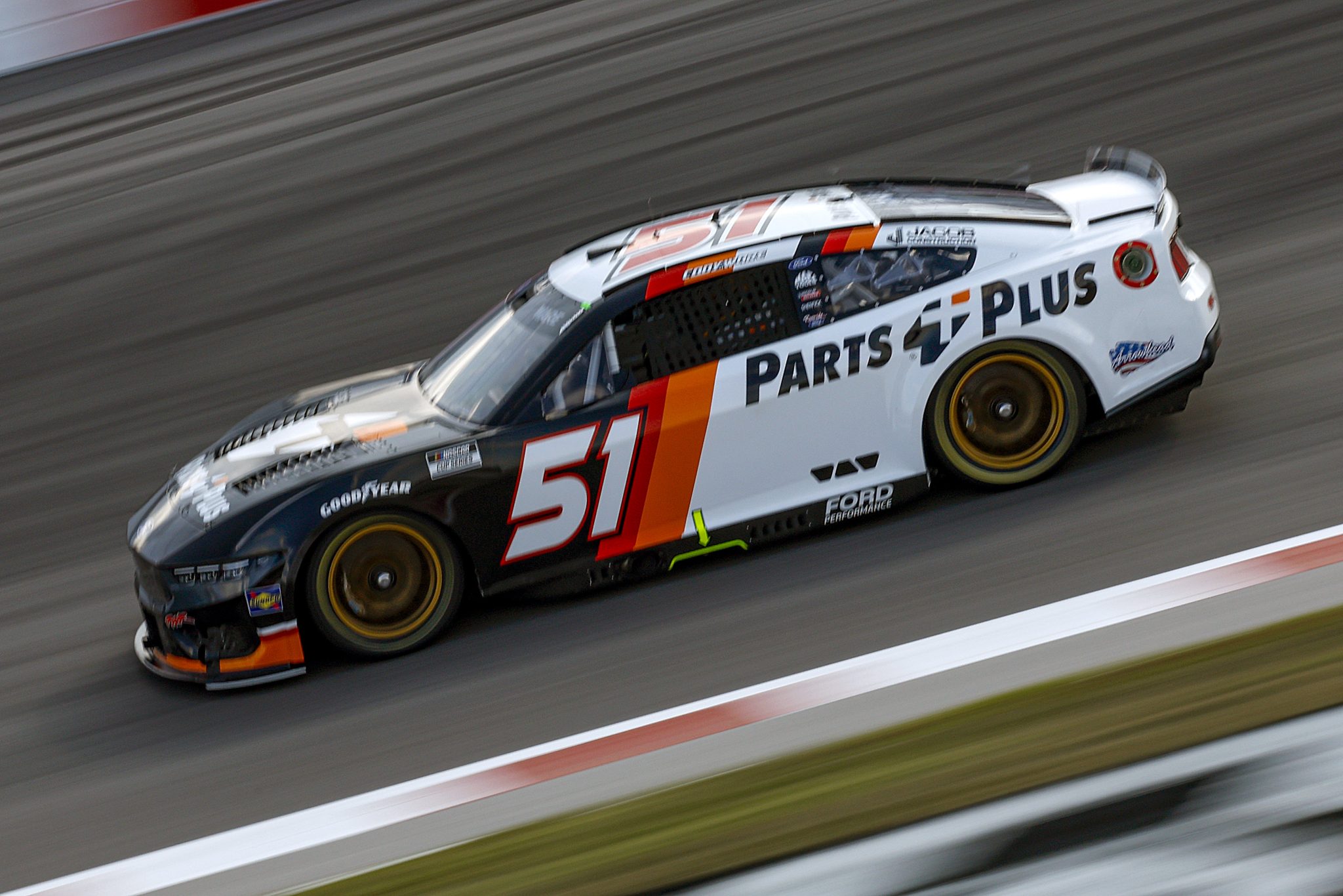 MADISON, ILLINOIS - SEPTEMBER 06: Cody Ware, driver of the #51 Parts Plus Ford, drives during practice for the NASCAR Cup Series Enjoy Illinois 300 at WWT Raceway on September 06, 2025 in Madison, Illinois. (Photo by Sean Gardner/Getty Images) | Getty Images