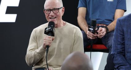 CONCORD, NORTH CAROLINA - JANUARY 12: Former NASCAR Cup Series Driver Mark Martin speaks to the media during the NASCAR Championship Format Announcement at NASCAR Productions Facility on January 12, 2026 in Concord, North Carolina. (Photo by David Jensen/Getty Images) | Getty Images