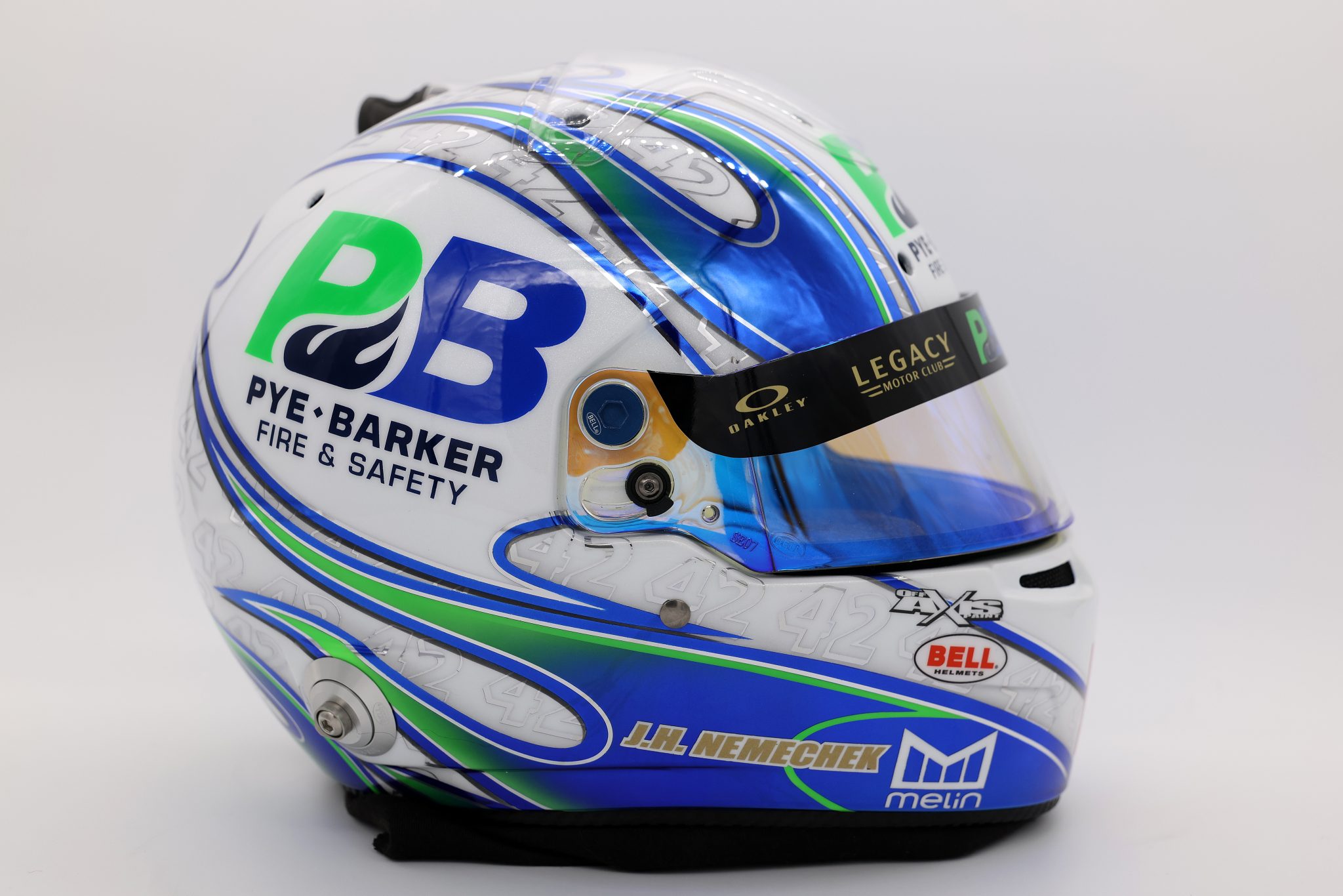 CHARLOTTE, NORTH CAROLINA - JANUARY 21: A detail view of the helmet worn by John Hunter Nemechek  during at Charlotte Convention Center on January 22, 2026 in Charlotte, North Carolina. (Photo by David Jensen/Getty Images) | Getty Images