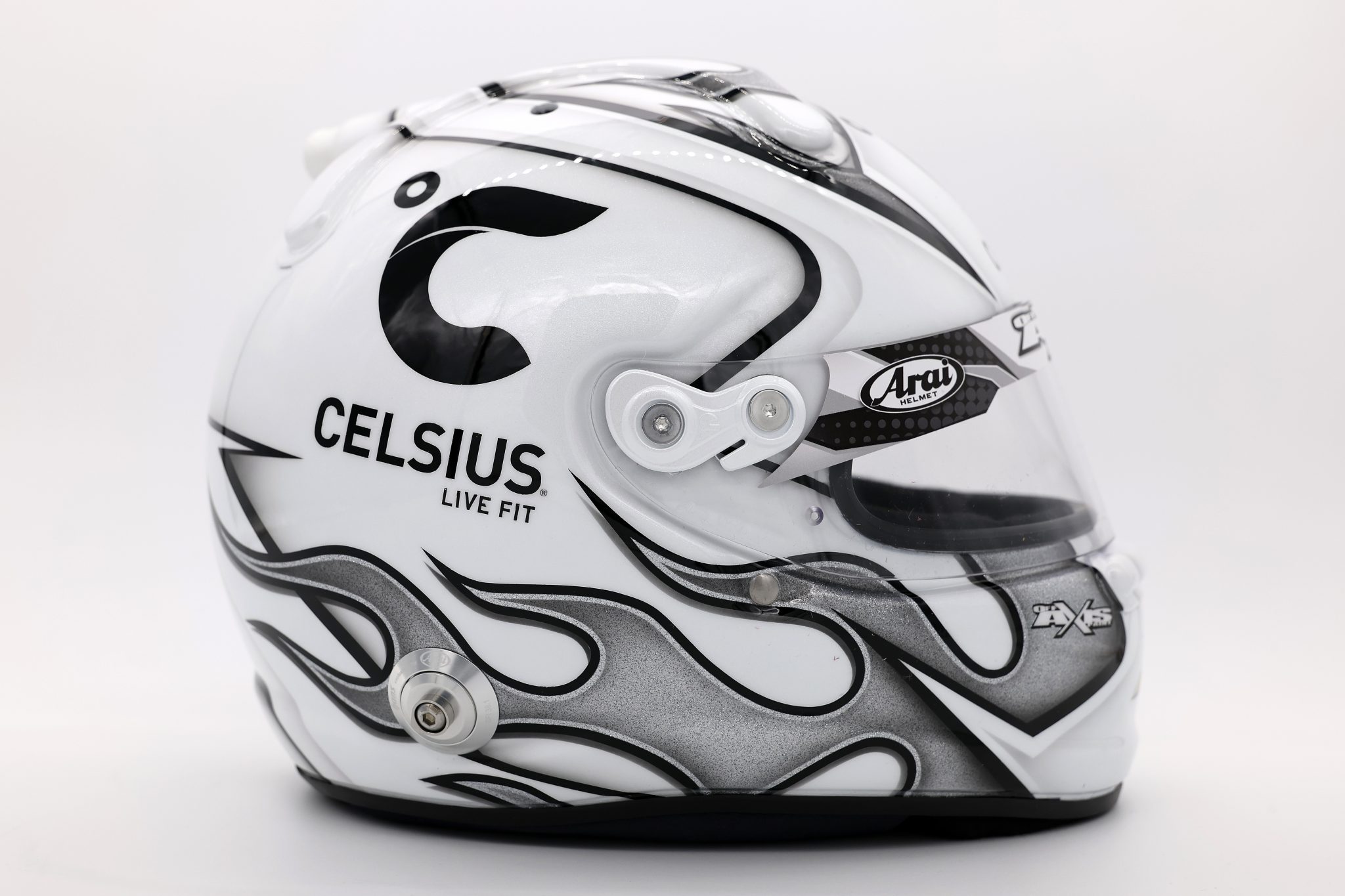CHARLOTTE, NORTH CAROLINA - JANUARY 21: A detail view of the helmet worn by AJ Allmendinger during at Charlotte Convention Center on January 22, 2026 in Charlotte, North Carolina. (Photo by David Jensen/Getty Images) | Getty Images