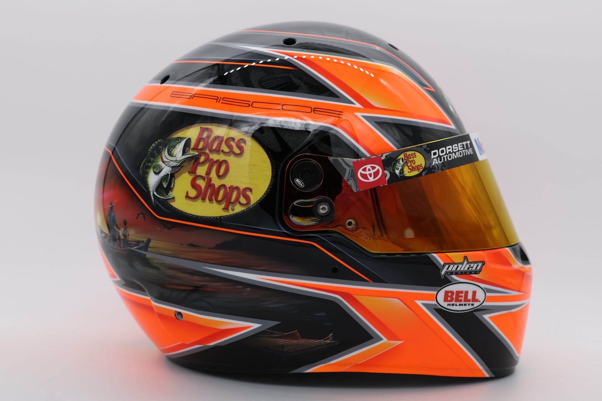 CHARLOTTE, NORTH CAROLINA - JANUARY 21: A detail view of the helmet worn by Chase Briscoe during at Charlotte Convention Center on January 22, 2026 in Charlotte, North Carolina. (Photo by David Jensen/Getty Images) | Getty Images