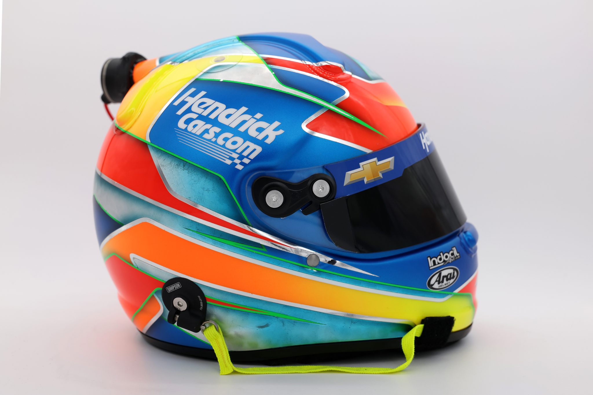 CHARLOTTE, NORTH CAROLINA - JANUARY 21: A detail view of the helmet worn by Kyle Larson during at Charlotte Convention Center on January 22, 2026 in Charlotte, North Carolina. (Photo by David Jensen/Getty Images) | Getty Images