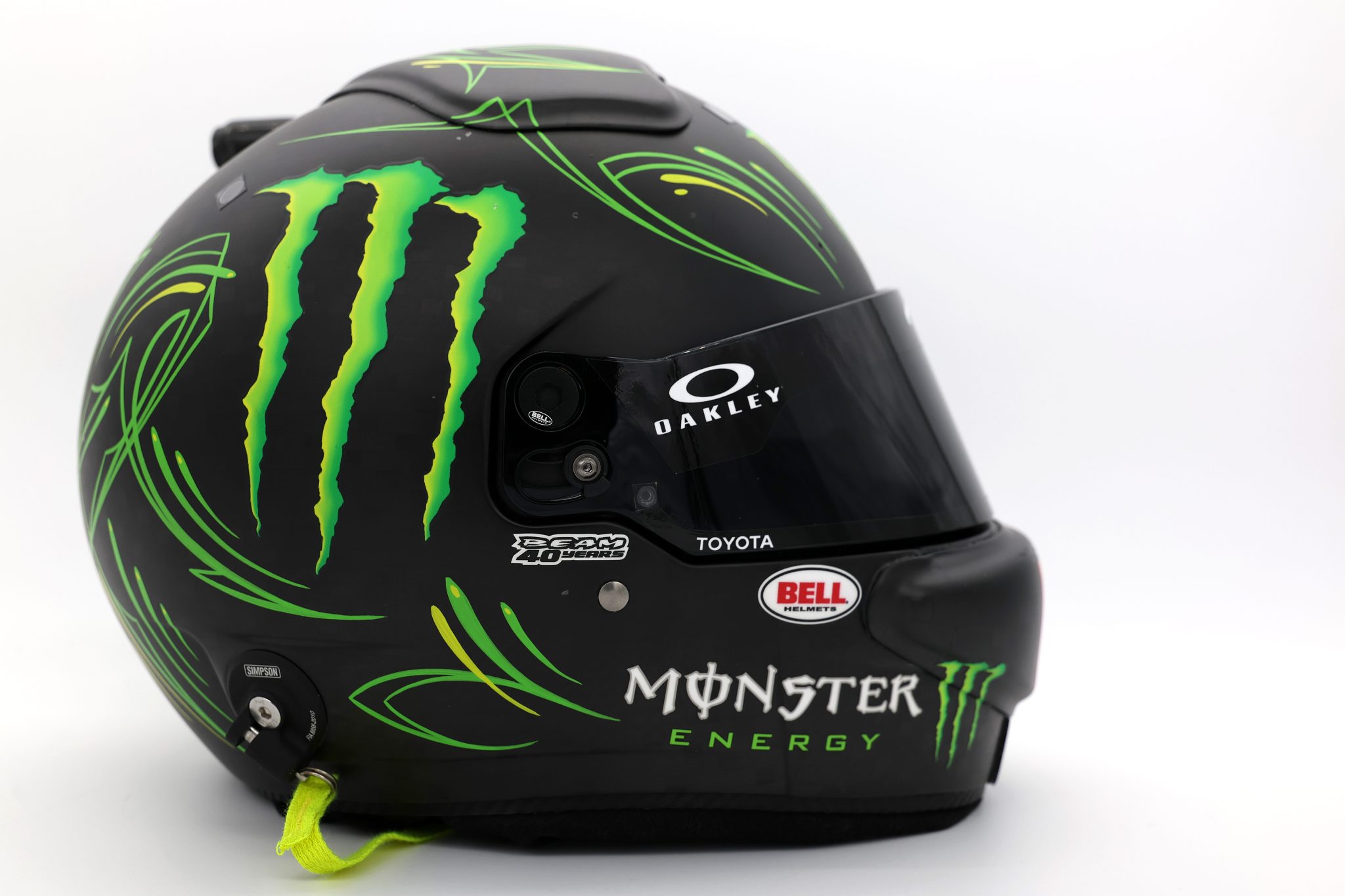 CHARLOTTE, NORTH CAROLINA - JANUARY 21: A detail view of the helmet worn by Ty Gibbs during at Charlotte Convention Center on January 22, 2026 in Charlotte, North Carolina. (Photo by David Jensen/Getty Images) | Getty Images