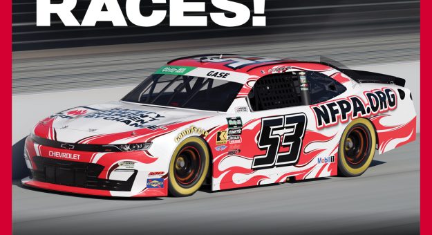 Visit National Fire Protection Association partnering with Joey Gase Motorsports for select races in 2026 page