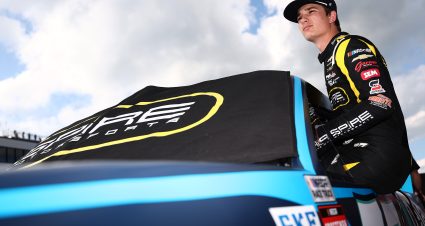 LOUDON, NEW HAMPSHIRE - AUGUST 21: Tristan McKee, driver of the #77 Delaware Life Chevrolet, enters his truck during qualifying for the NASCAR Craftsman Truck Series Team EJP 175 at New Hampshire Motor Speedway on August 21, 2026 in Loudon, New Hampshire. (Photo by Meg Oliphant/Getty Images) | Getty Images