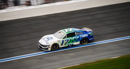 CONCORD, NORTH CAROLINA - OCTOBER 11: Chris Buescher, driver of the #17 Fifth Third Bank Ford, drives during the NASCAR Cup Series Bank of America 400 at Charlotte Motor Speedway on October 11, 2026 in Concord, North Carolina. (Photo from RFK Racing)
