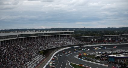 CONCORD, NORTH CAROLINA - OCTOBER 11: A general view of racing during the NASCAR Cup Series Bank of America 400 at Charlotte Motor Speedway on October 11, 2026 in Concord, North Carolina. (Photo by Jared C. Tilton/Getty Images) | Getty Images