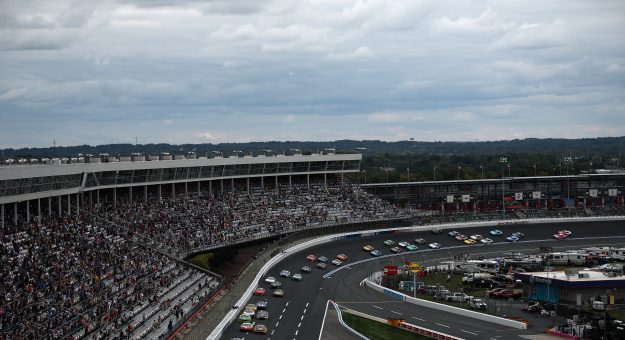 CONCORD, NORTH CAROLINA - OCTOBER 11: A general view of racing during the NASCAR Cup Series Bank of America 400 at Charlotte Motor Speedway on October 11, 2026 in Concord, North Carolina. (Photo by Jared C. Tilton/Getty Images) | Getty Images