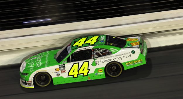 CONCORD, NORTH CAROLINA - OCTOBER 11: Brennan Poole, driver of the #44 Bundle of Joy Fdn Chevrolet, drives during the NASCAR O'Reilly Auto Parts Series Blue Cross NC 300 at Charlotte Motor Speedway on October 11, 2026 in Concord, North Carolina. (Photo by David Jensen/Getty Images) | Getty Images