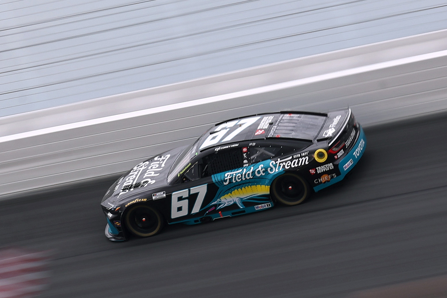 CONCORD, NORTH CAROLINA - OCTOBER 11: Corey Heim, driver of the #67 Field & Stream Toyota, drives during the NASCAR Cup Series Bank of America 400 at Charlotte Motor Speedway on October 11, 2026 in Concord, North Carolina. (Photo by David Jensen/Getty Images) | Getty Images