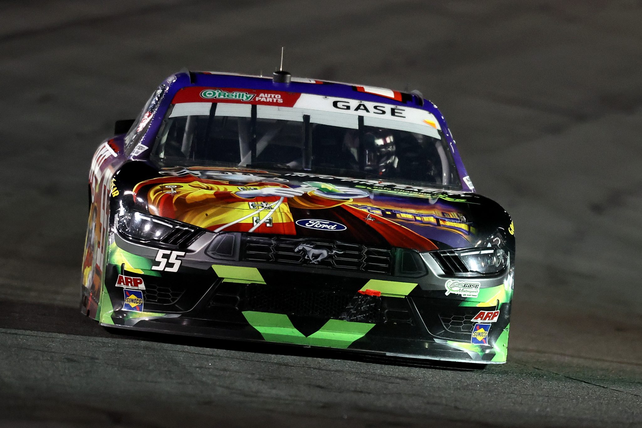 CONCORD, NORTH CAROLINA - OCTOBER 11: Joey Gase, driver of the #55 NFPA Fire Prevention Week Ford, drives during the NASCAR O'Reilly Auto Parts Series Blue Cross NC 300 at Charlotte Motor Speedway on October 11, 2026 in Concord, North Carolina. (Photo by David Jensen/Getty Images) | Getty Images
