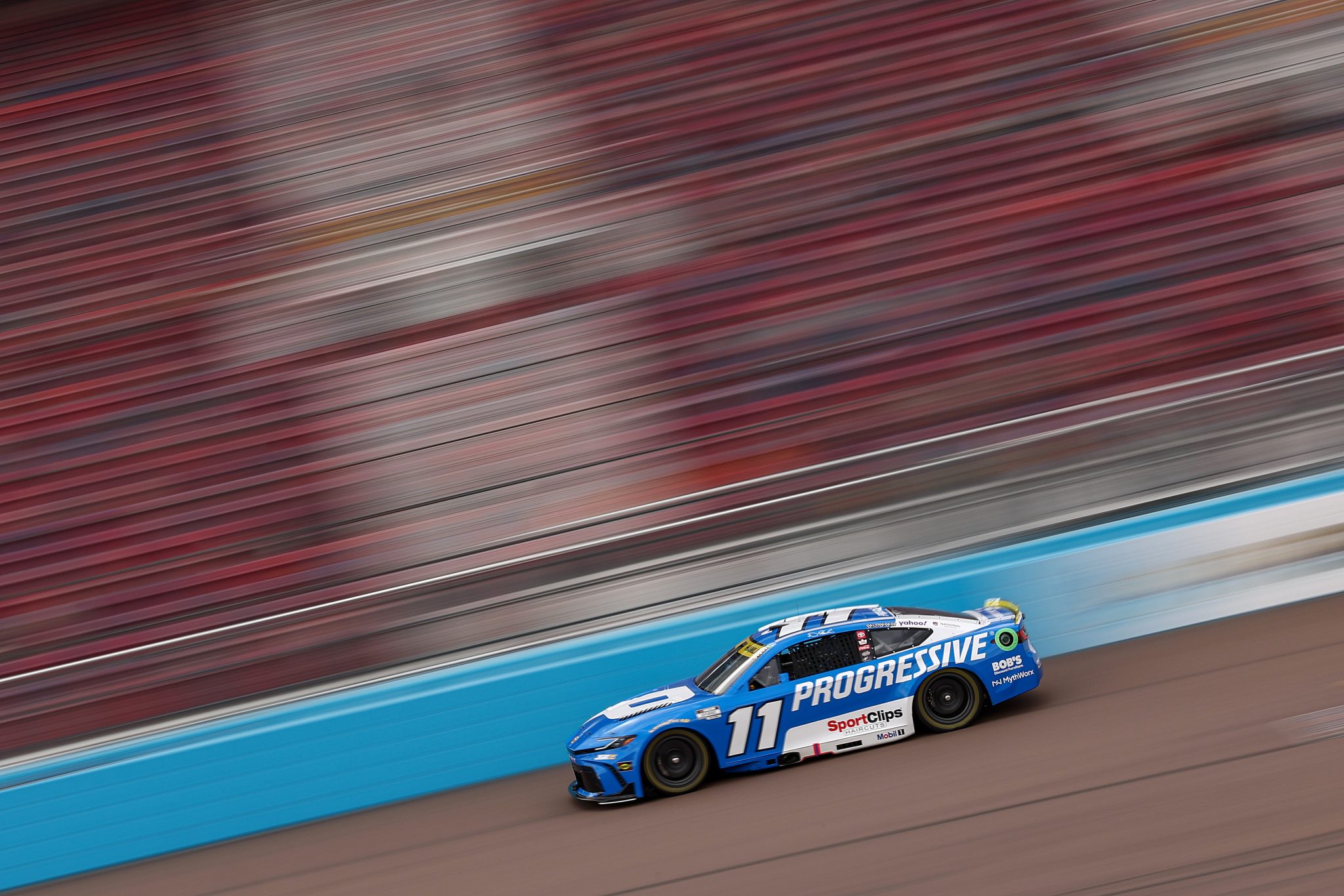 AVONDALE, ARIZONA - OCTOBER 17: Denny Hamlin, driver of the #11 Progressive Insurance Toyota, drives during practice for the NASCAR Cup Series Freeway Insurance 500 at Phoenix Raceway on October 17, 2026 in Avondale, Arizona. (Photo by Meg Oliphant/Getty Images) | Getty Images