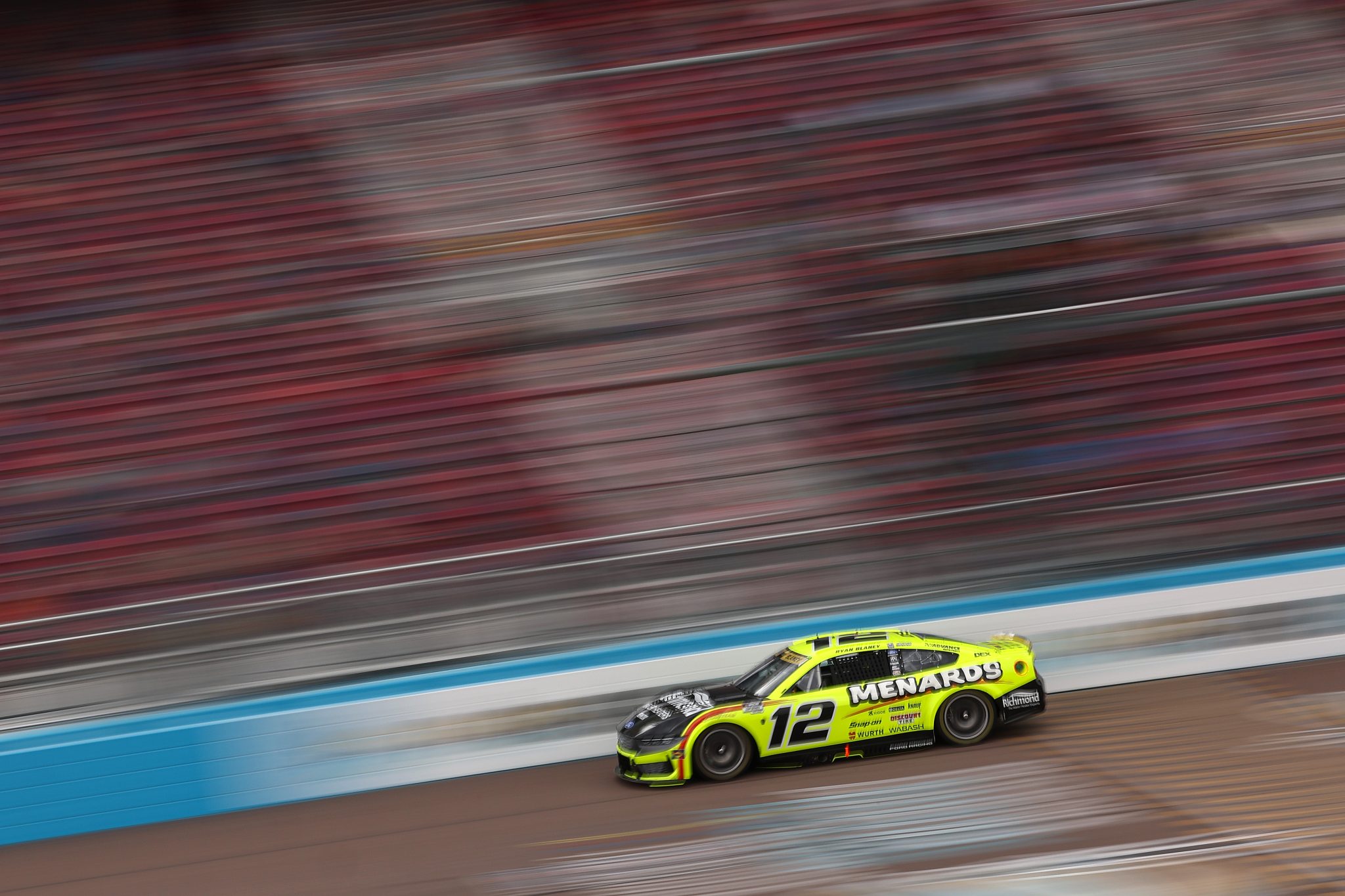 AVONDALE, ARIZONA - OCTOBER 17: Ryan Blaney, driver of the #12 Menards/RichmondWaterHeater Ford, drives during practice for the NASCAR Cup Series Freeway Insurance 500 at Phoenix Raceway on October 17, 2026 in Avondale, Arizona. (Photo by Meg Oliphant/Getty Images) | Getty Images
