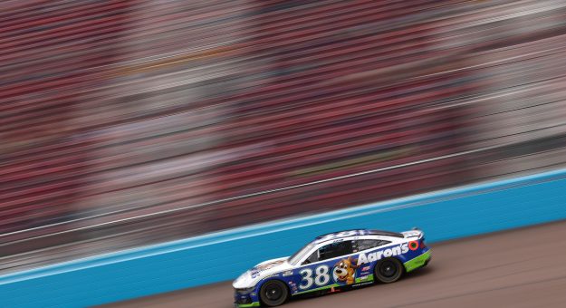 AVONDALE, ARIZONA - OCTOBER 17: Zane Smith, driver of the #38 Aaron's Rent To Own Ford, drives during practice for the NASCAR Cup Series Freeway Insurance 500 at Phoenix Raceway on October 17, 2026 in Avondale, Arizona. (Photo by Meg Oliphant/Getty Images) | Getty Images