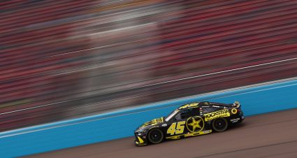 AVONDALE, ARIZONA - OCTOBER 17: Tyler Reddick, driver of the #45 ROCKSTAR ENERGY DRINK Toyota, drives during practice for the NASCAR Cup Series Freeway Insurance 500 at Phoenix Raceway on October 17, 2026 in Avondale, Arizona. (Photo by Meg Oliphant/Getty Images) | Getty Images