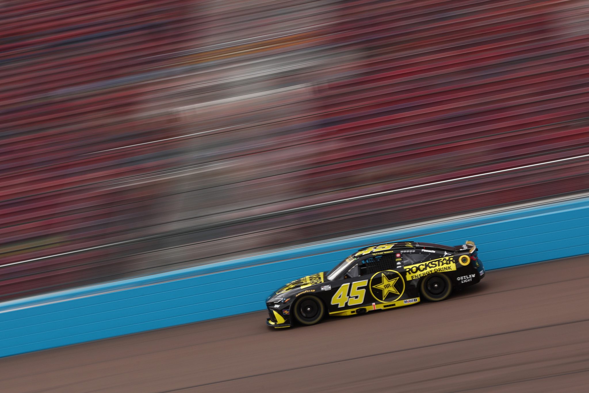 AVONDALE, ARIZONA - OCTOBER 17: Tyler Reddick, driver of the #45 ROCKSTAR ENERGY DRINK Toyota, drives during practice for the NASCAR Cup Series Freeway Insurance 500 at Phoenix Raceway on October 17, 2026 in Avondale, Arizona. (Photo by Meg Oliphant/Getty Images) | Getty Images