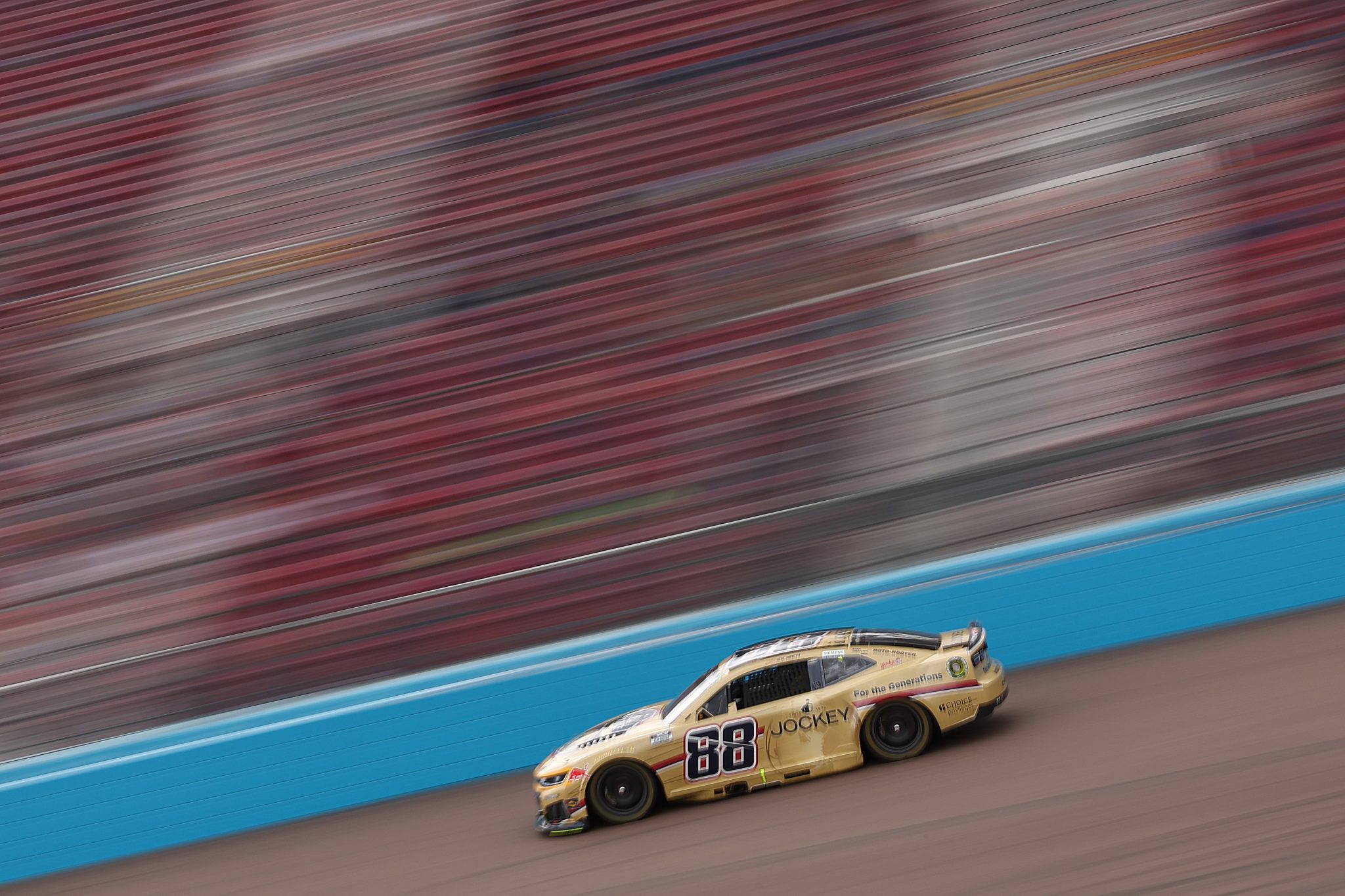 AVONDALE, ARIZONA - OCTOBER 17: Connor Zilisch, driver of the #88 Jockey 150th Anniversary Chevrolet, drives during practice for the NASCAR Cup Series Freeway Insurance 500 at Phoenix Raceway on October 17, 2026 in Avondale, Arizona. (Photo by Meg Oliphant/Getty Images) | Getty Images
