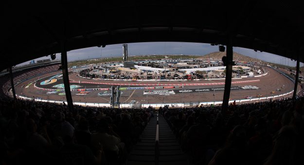 AVONDALE, ARIZONA - OCTOBER 18: A general view of racing from the grandstands during the NASCAR Cup Series Freeway Insurance 500 at Phoenix Raceway on October 18, 2026 in Avondale, Arizona. (Photo by Chris Graythen/Getty Images) | Getty Images