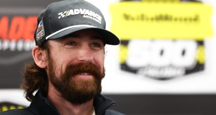 TALLADEGA, ALABAMA - OCTOBER 24: NASCAR Cup Series driver, Ryan Blaney speaks to the media during a press conference at Talladega Superspeedway on October 24, 2026 in Talladega, Alabama. (Photo by Karl Anderson/Getty Images) | Getty Images
