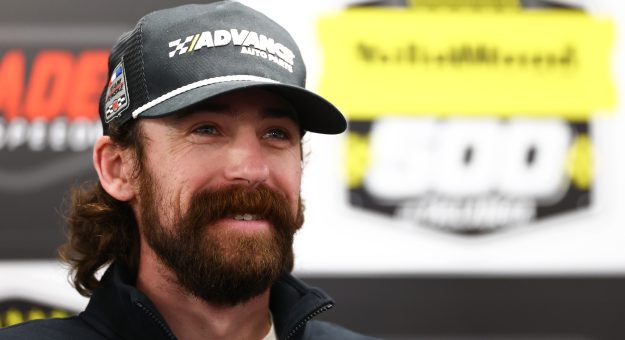 TALLADEGA, ALABAMA - OCTOBER 24: NASCAR Cup Series driver, Ryan Blaney speaks to the media during a press conference at Talladega Superspeedway on October 24, 2026 in Talladega, Alabama. (Photo by Karl Anderson/Getty Images) | Getty Images