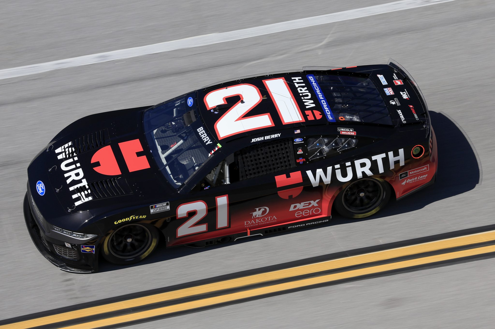 #21: Josh Berry, Wood Brothers Racing, WURTH Ford Mustang