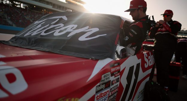 AVONDALE, ARIZONA - OCTOBER 16: Kaden Honeycutt, driver of the #11 Safelite Toyota, enters his truck for the NASCAR Craftsman Truck Series Zero Carbon Bioethanol 150 Powered by POET at Phoenix Raceway on October 16, 2026 in Avondale, Arizona. (Photo by Chris Graythen/Getty Images) | Getty Images