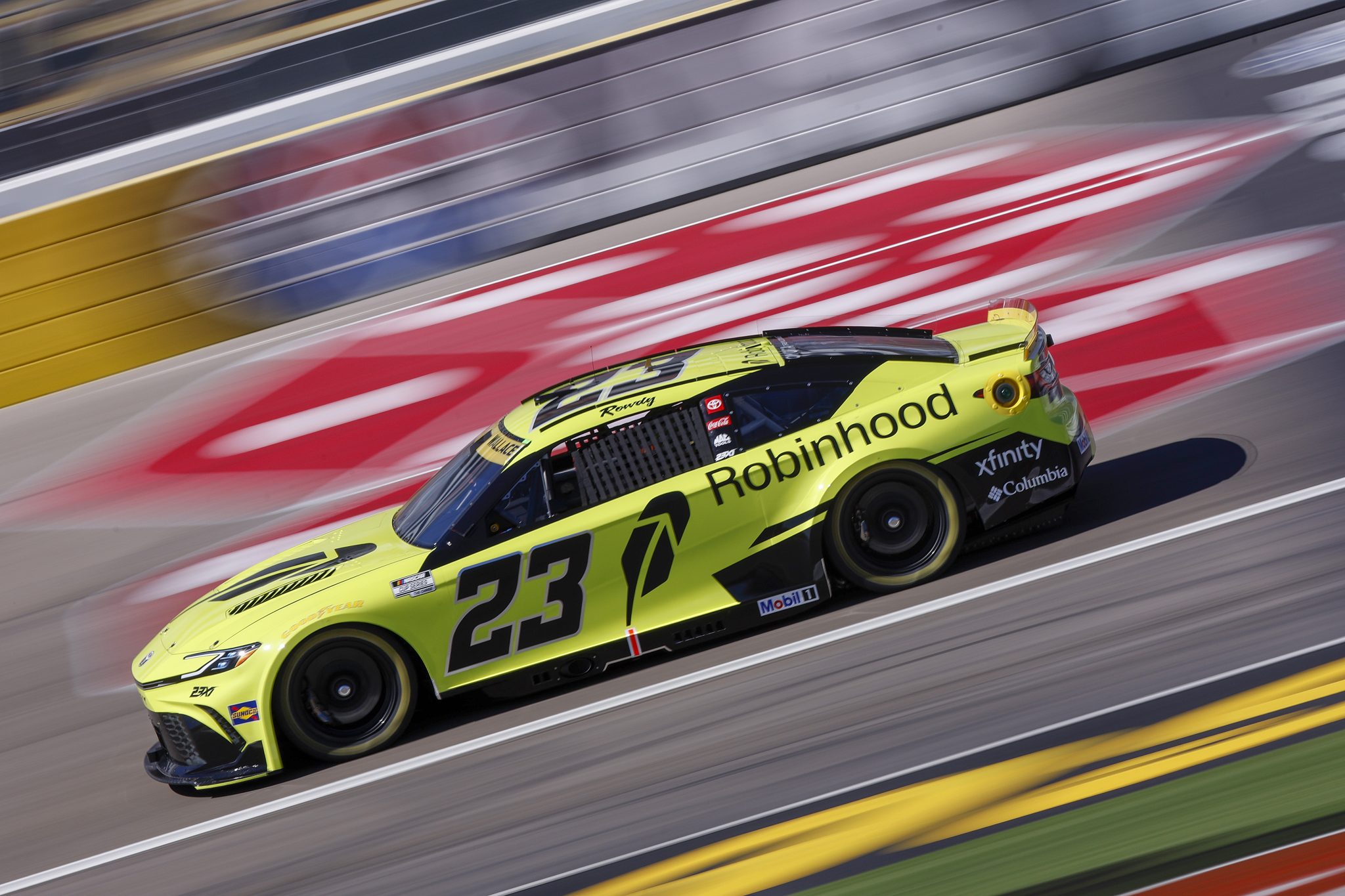 LAS VEGAS, NEVADA - OCTOBER 03: Bubba Wallace, driver of the #23 Robinhood Toyota, drives during practice for the NASCAR Cup Series South Point 400 at Las Vegas Motor Speedway on October 03, 2026 in Las Vegas, Nevada. (Photo by Sean Gardner/Getty Images) | Getty Images