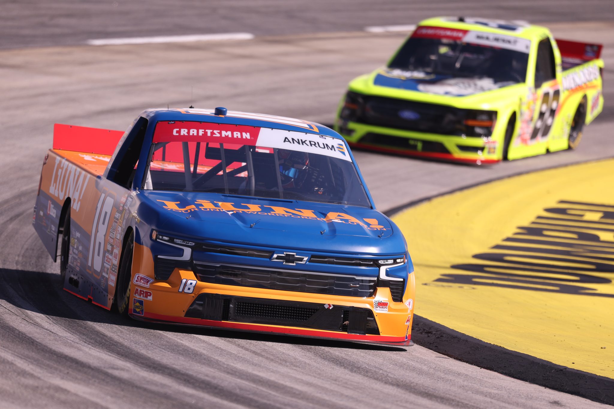 MARTINSVILLE, VIRGINIA - OCTOBER 30: Tyler Ankrum, driver of the #18 LIUNA Chevrolet, practices for the NASCAR Craftsman Truck Series Black's Tire 200 presented by Down East Heating & Air Conditioning at Martinsville Speedway on October 30, 2026 in Martinsville, Virginia. (Photo by David Jensen/Getty Images) | Getty Images