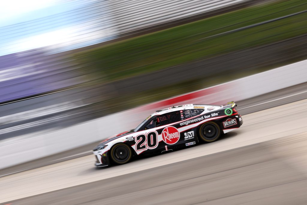 MARTINSVILLE, VIRGINIA - OCTOBER 31: Christopher Bell, driver of the #20 Rheem Toyota, drives during practice for the NASCAR Cup Series Xfinity 500 at Martinsville Speedway on October 31, 2026 in Martinsville, Virginia. (Photo by Meg Oliphant/Getty Images) | Getty Images