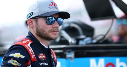 DARLINGTON, SOUTH CAROLINA - AUGUST 29: Matt Mills, driver of the #42 J.F. Electric Chevrolet, looks on during qualifying for the NASCAR Craftsman Truck Series Sober or Slammer 200 at Darlington Raceway on August 29, 2025 in Darlington, South Carolina. (Photo by Jared C. Tilton/Getty Images) | Getty Images